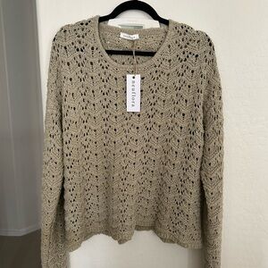 Boutique Taupe Knit Sweater